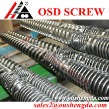 80/156 bimetallic conical twin screw barrel for irrigation pipe extrusion line